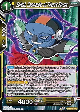Sorbet, Commander of Frieza's Forces
