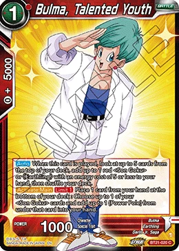 Bulma, Talented Youth