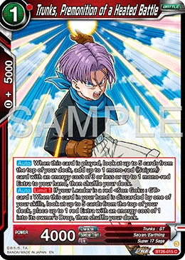 Trunks, Premonition of a Heated Battle