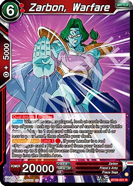 Zarbon, Warfare