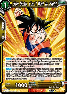 Son Goku, Can’t Wait to Fight