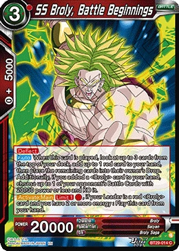 SS Broly, Battle Beginnings