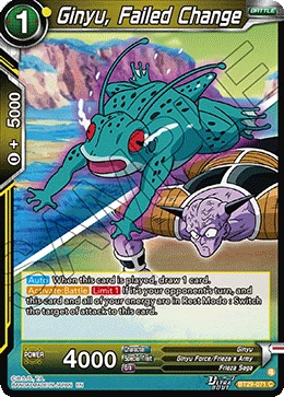 Ginyu, Failed Change