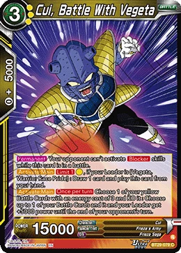 Cui, Battle With Vegeta