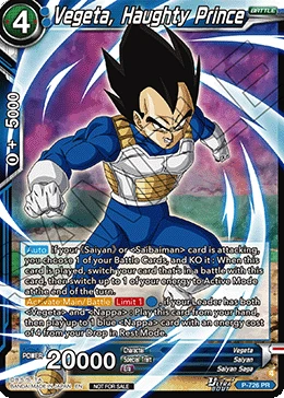 Vegeta, Haughty Prince