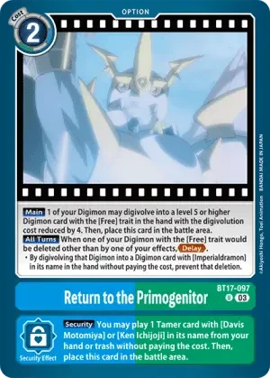 Return to the Primogenitor