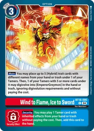 Wind to Flame, Ice to Sword