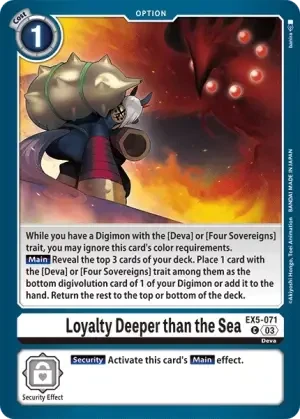 Loyalty Deeper than the Sea