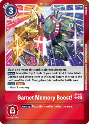 Garnet Memory Boost!