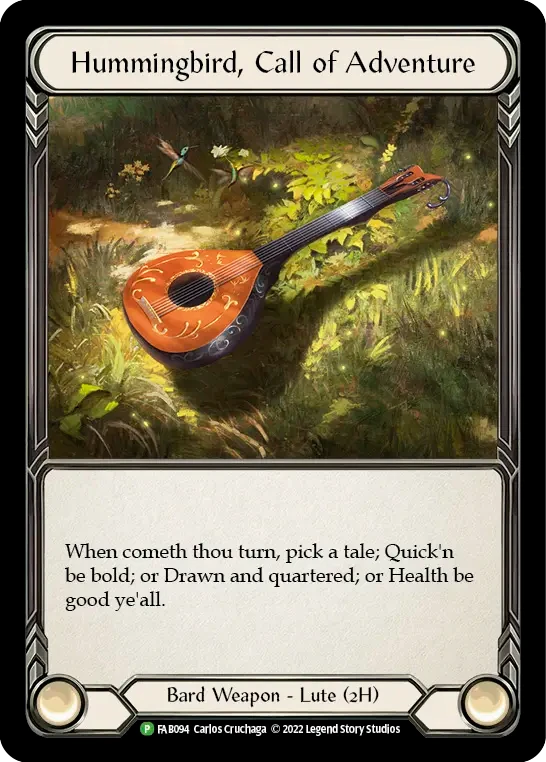 Hummingbird, Call of Adventure — other side