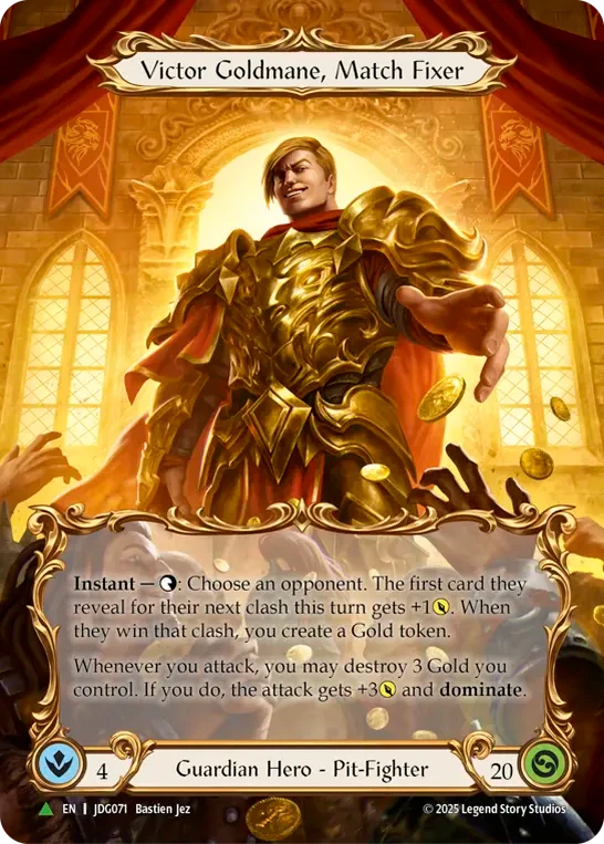 Victor Goldmane, Match Fixer