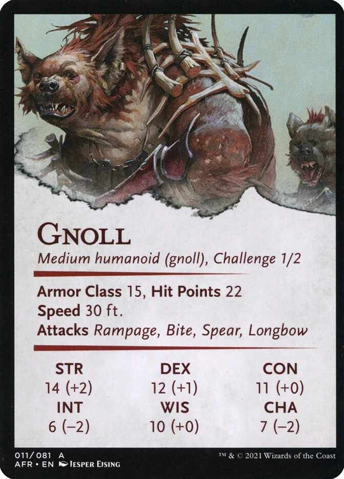 Gnoll Hunter // Gnoll Hunter — other side