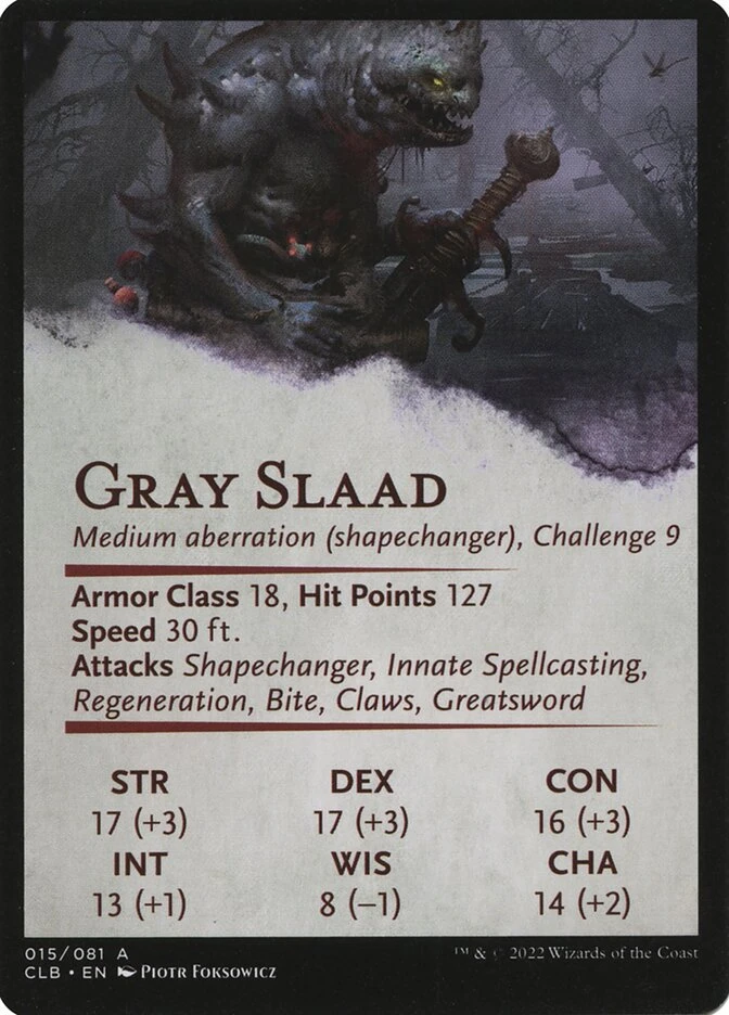 Gray Slaad // Gray Slaad — other side