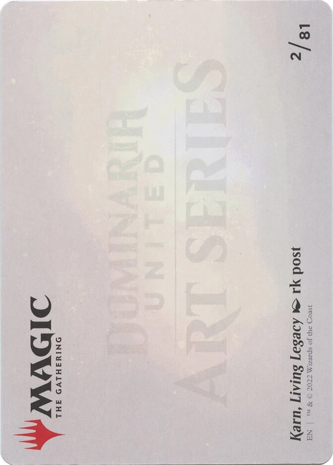 Karn, Living Legacy // Karn, Living Legacy — other side