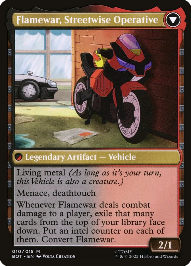 Flamewar, Brash Veteran // Flamewar, Streetwise Operative — other side