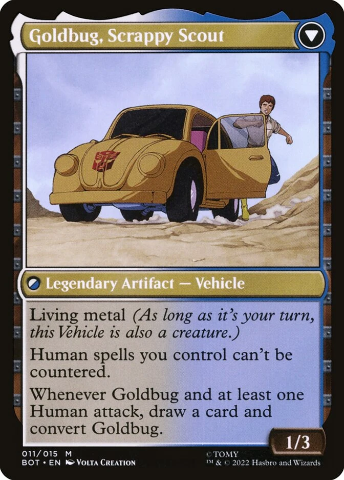 Goldbug, Humanity's Ally // Goldbug, Scrappy Scout — other side