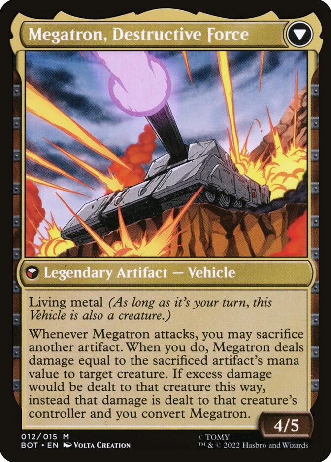 Megatron, Tyrant // Megatron, Destructive Force — other side