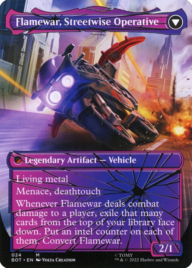 Flamewar, Brash Veteran // Flamewar, Streetwise Operative — other side