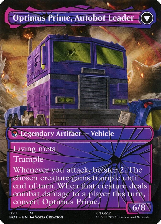 Optimus Prime, Hero // Optimus Prime, Autobot Leader — other side