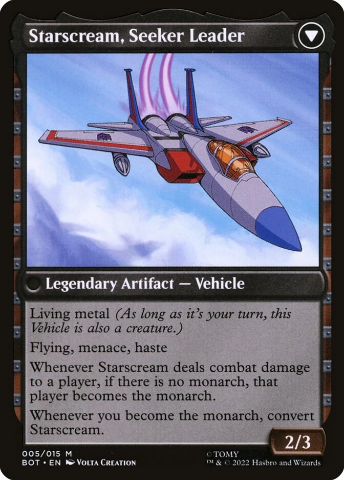 Starscream, Power Hungry // Starscream, Seeker Leader — other side