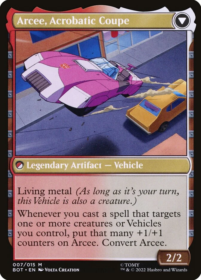 Arcee, Sharpshooter // Arcee, Acrobatic Coupe — other side