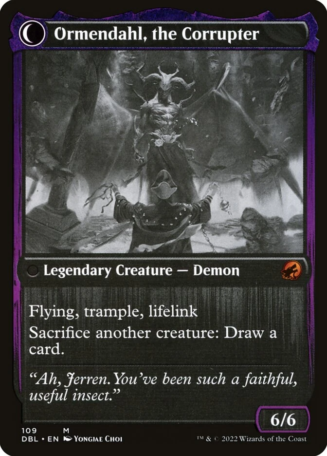 Jerren, Corrupted Bishop // Ormendahl, the Corrupter — other side