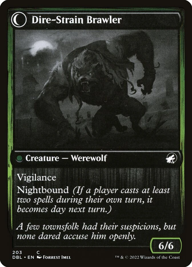 Tireless Hauler // Dire-Strain Brawler — other side