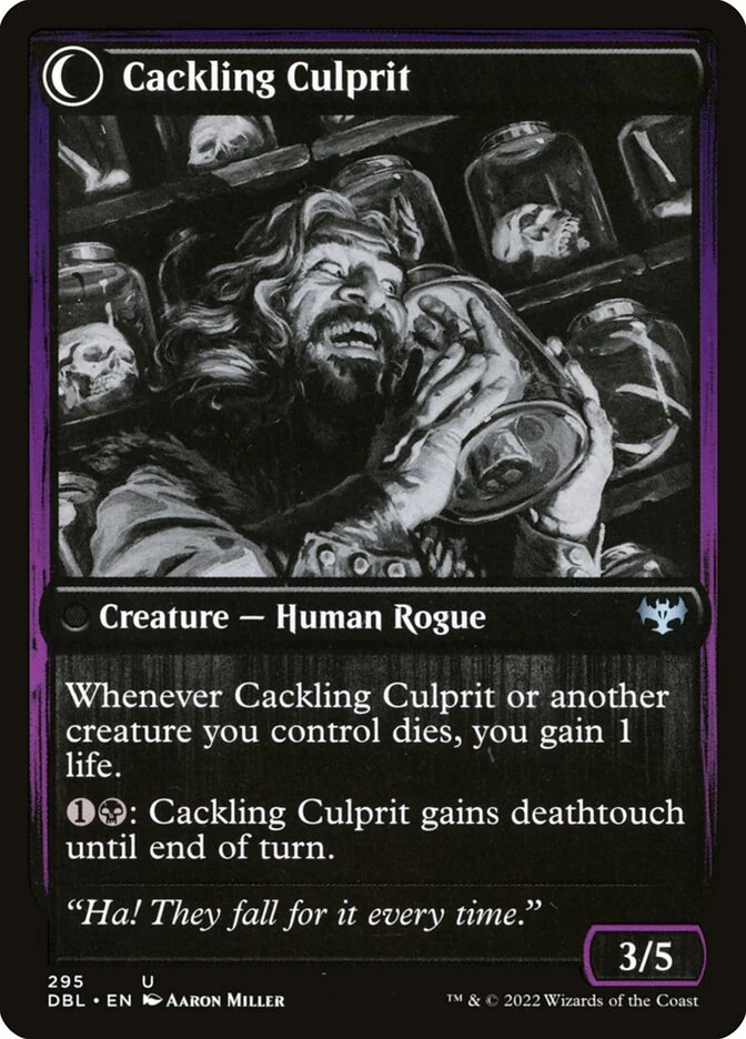 Panicked Bystander // Cackling Culprit — other side