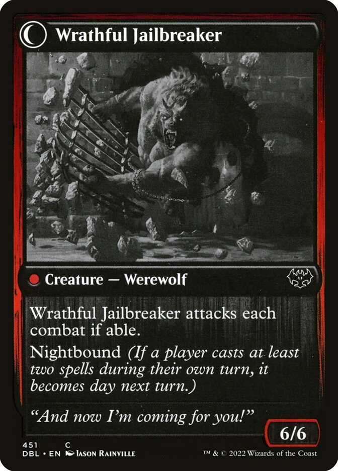 Weary Prisoner // Wrathful Jailbreaker — other side
