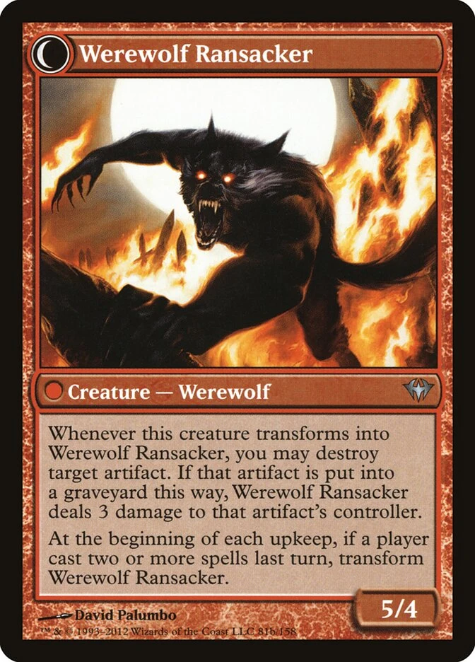 Afflicted Deserter // Werewolf Ransacker — other side