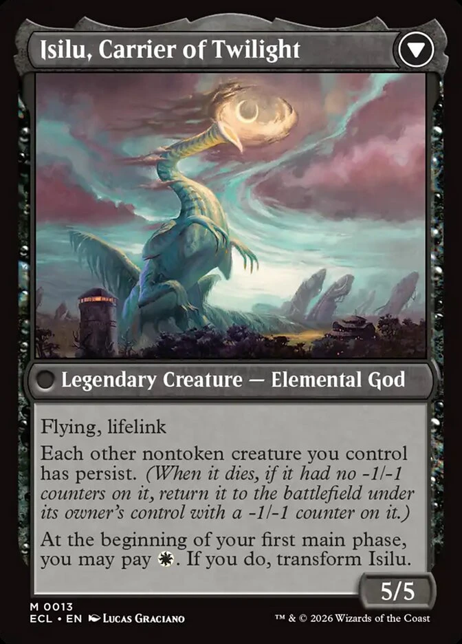 Eirdu, Carrier of Dawn // Isilu, Carrier of Twilight — other side