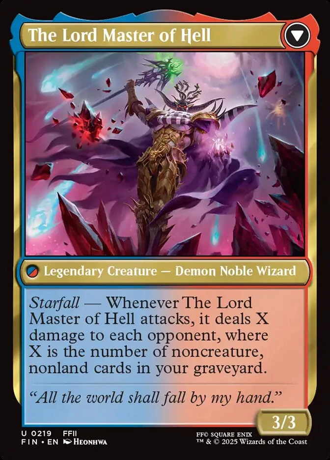 The Emperor of Palamecia // The Lord Master of Hell — other side
