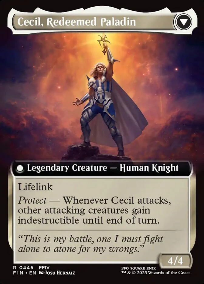Cecil, Dark Knight // Cecil, Redeemed Paladin — other side