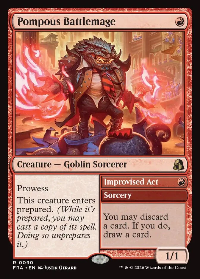 Pompous Battlemage // Improvised Act