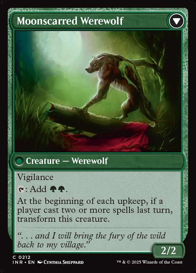 Scorned Villager // Moonscarred Werewolf — other side