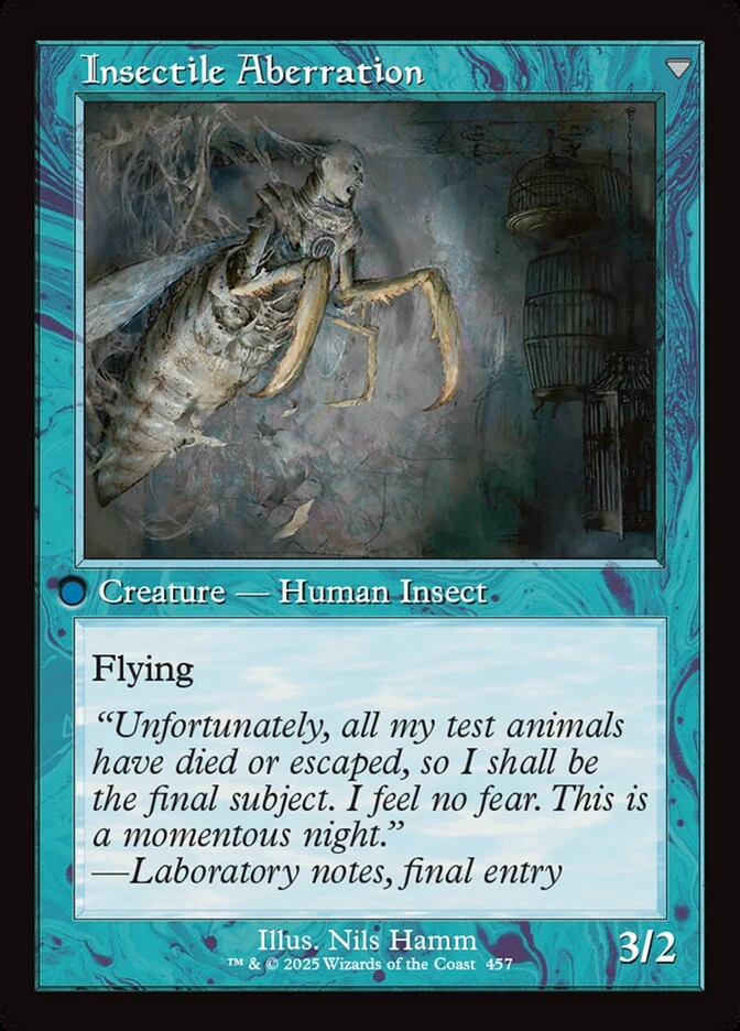 Delver of Secrets // Insectile Aberration — other side