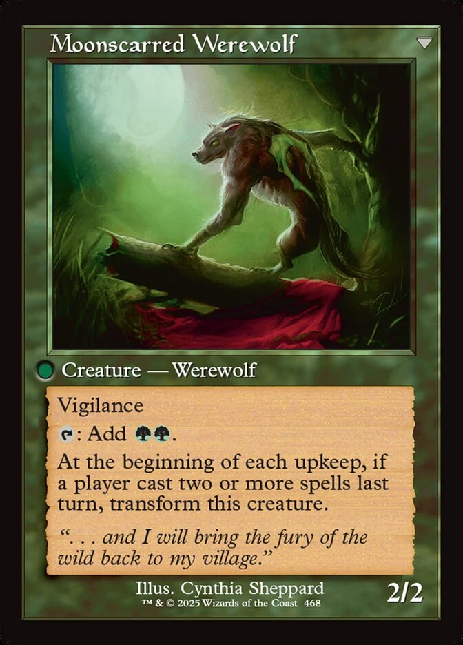 Scorned Villager // Moonscarred Werewolf — other side