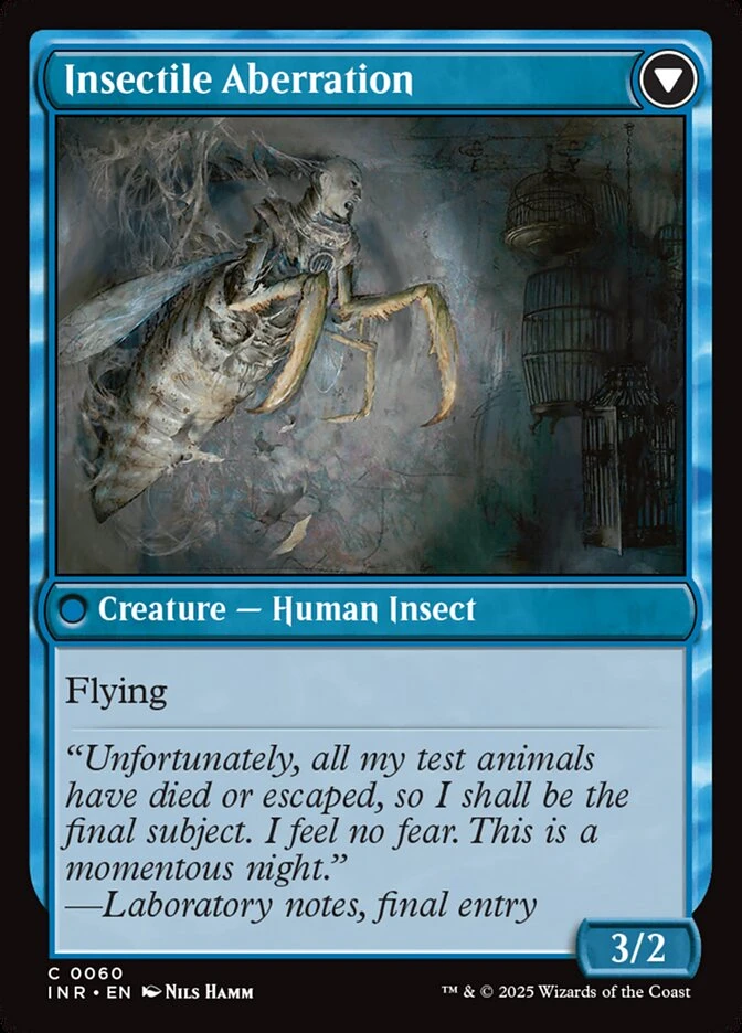 Delver of Secrets // Insectile Aberration — other side