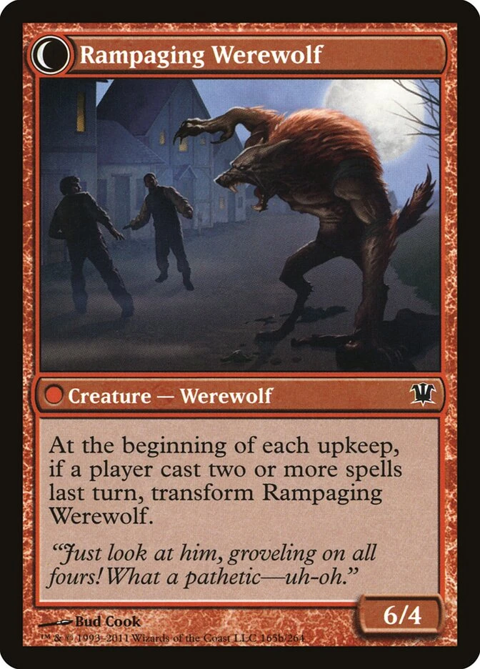 Tormented Pariah // Rampaging Werewolf — other side