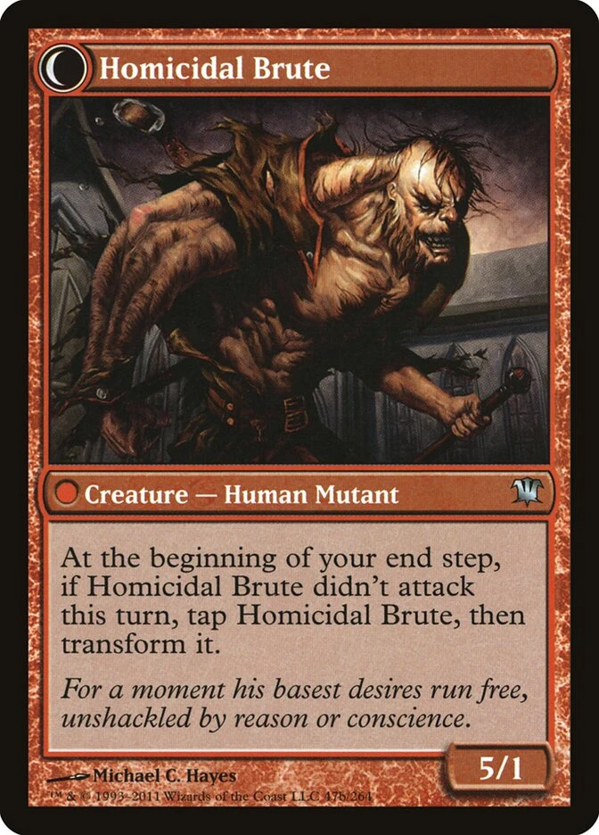 Civilized Scholar // Homicidal Brute — other side