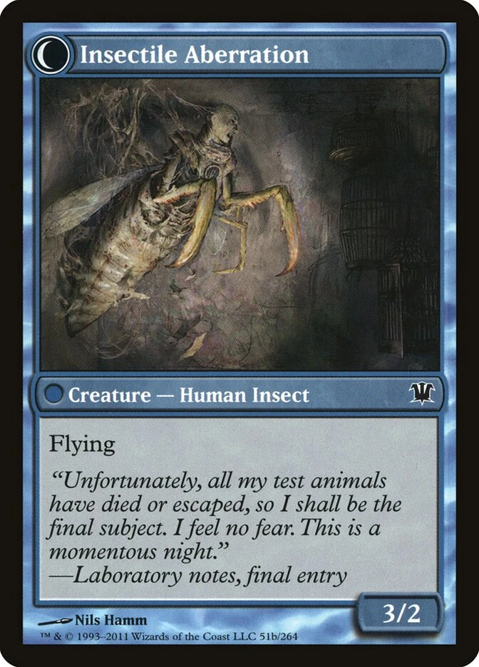Delver of Secrets // Insectile Aberration — other side