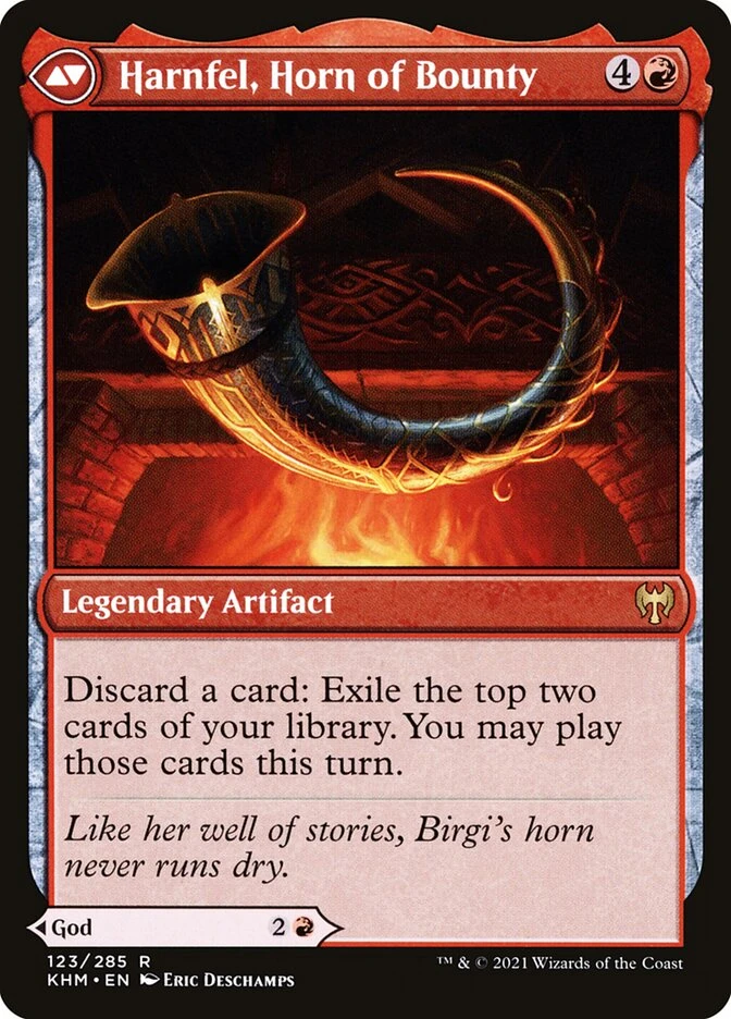 Birgi, God of Storytelling // Harnfel, Horn of Bounty — other side