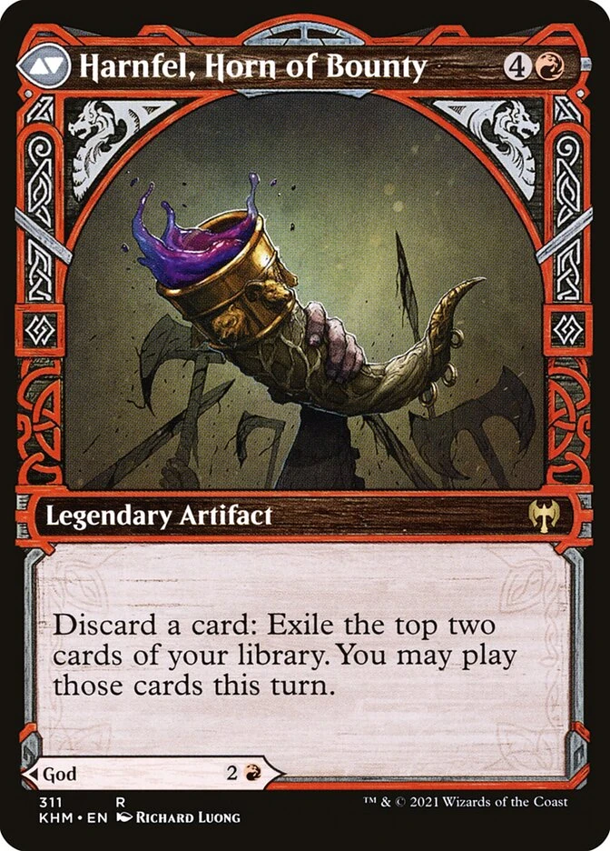 Birgi, God of Storytelling // Harnfel, Horn of Bounty — other side