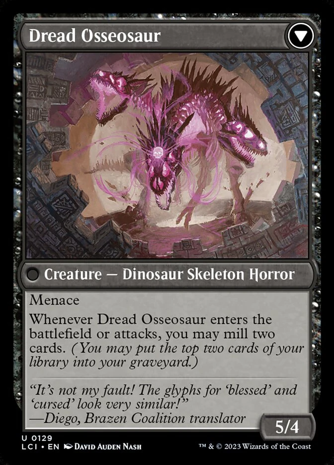 Visage of Dread // Dread Osseosaur — other side