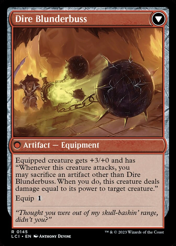 Dire Flail // Dire Blunderbuss — other side