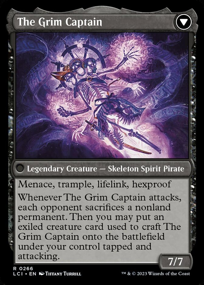 Throne of the Grim Captain // The Grim Captain — other side
