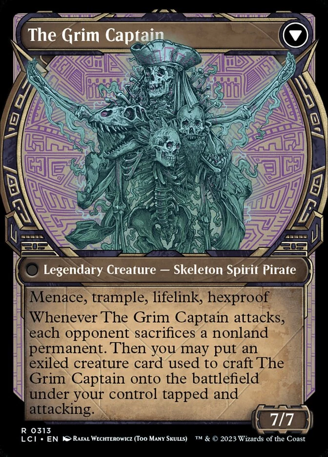 Throne of the Grim Captain // The Grim Captain — other side