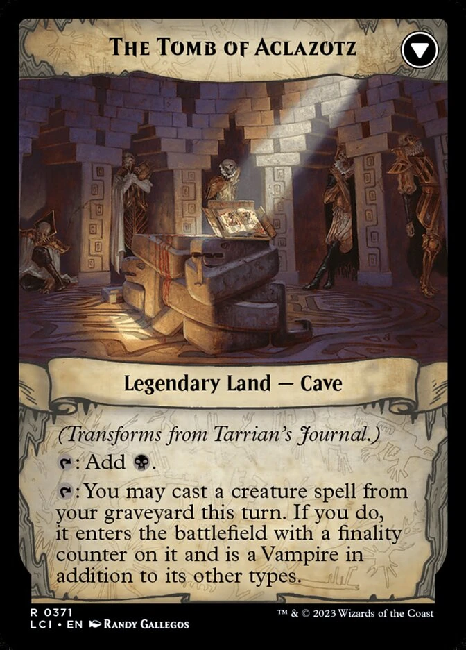 Tarrian's Journal // The Tomb of Aclazotz — other side