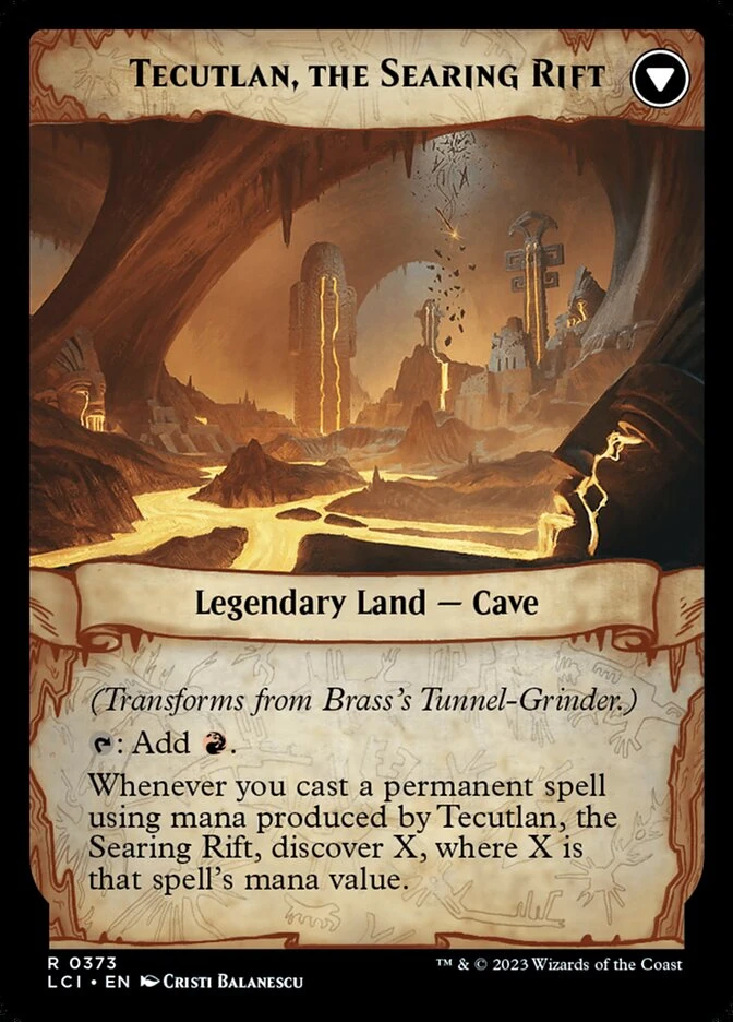 Brass's Tunnel-Grinder // Tecutlan, the Searing Rift — other side