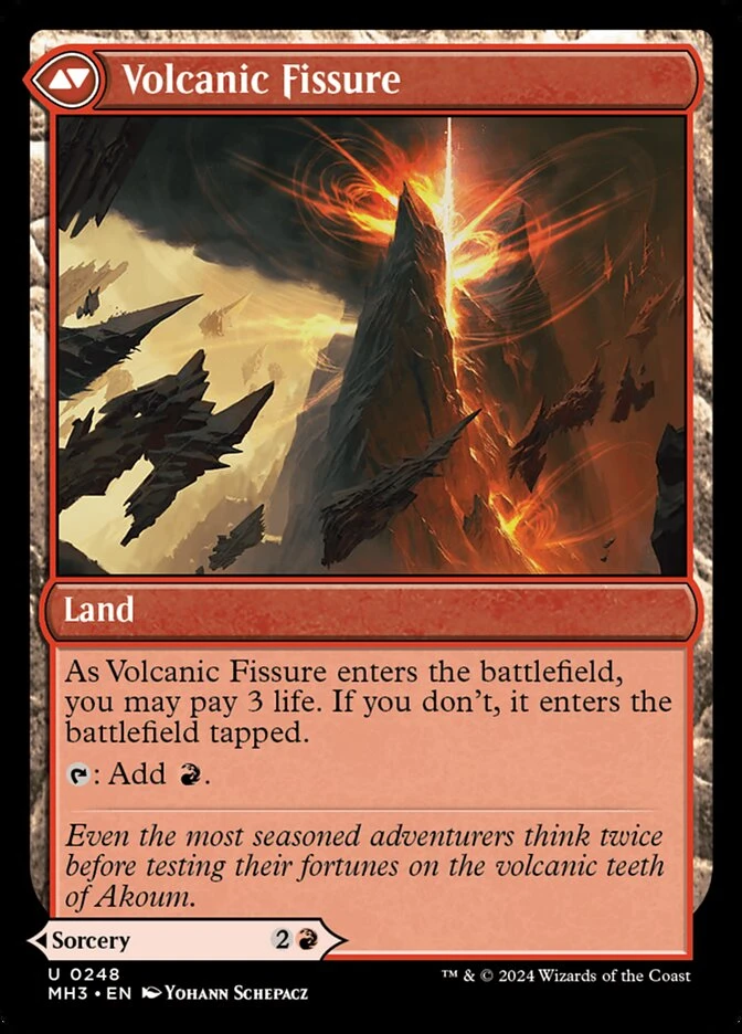 Sundering Eruption // Volcanic Fissure — other side